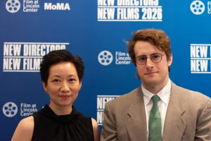 La Frances Hui, left, and Dan Sullivan, right, at the 55th New Directors / New Films opening night in the Museum of Modern Art.